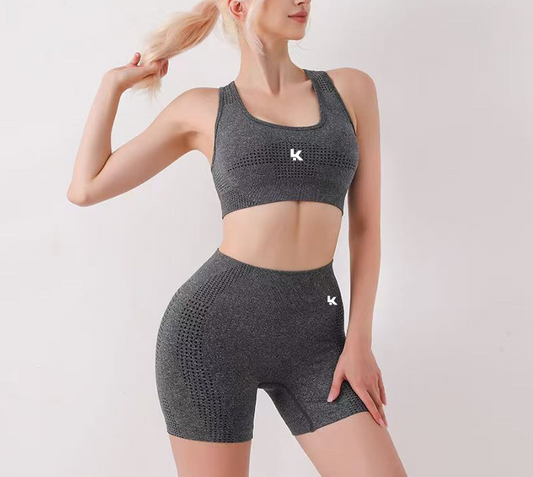 Women’s C neck top &  short leggings  set