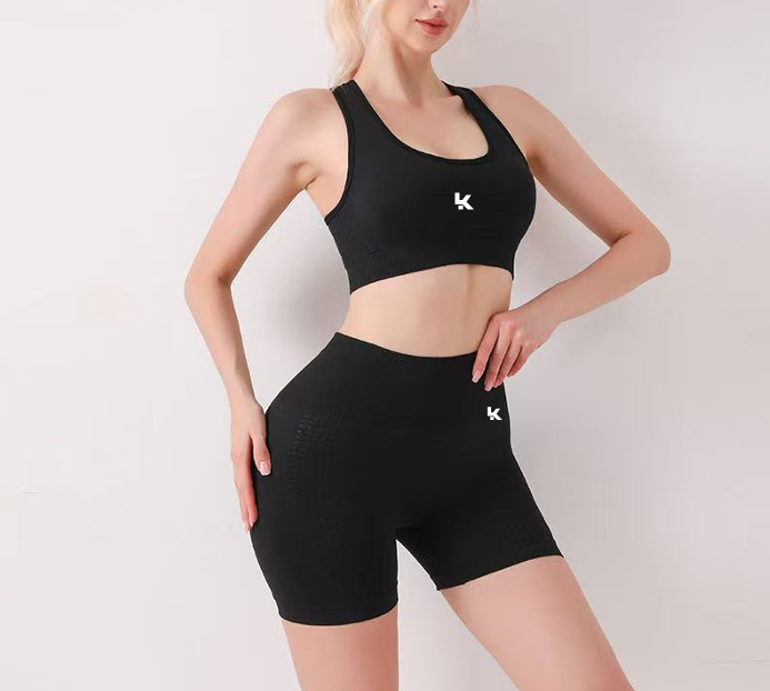 Women’s C neck top &  short leggings  set